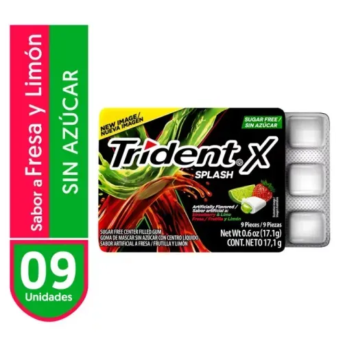 TRIDENT SPLASH FRESA * 9 UNDX