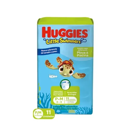 HUGGIES LITTLE SWIMMERS TALLA P-M 3-4 * 11 PAÑALESX
