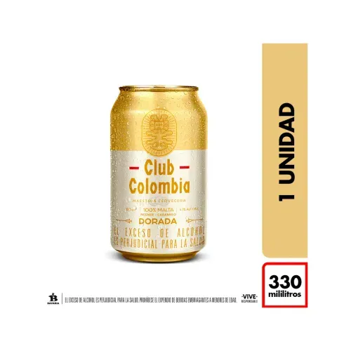 CERVEZA CLUB COLOMBIA DORADA LATA * 330 MLX