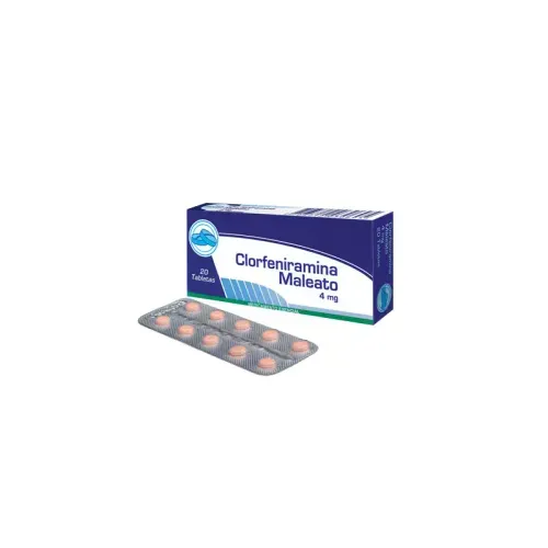 CLORFENIRAMINA 4 MG * 20 TABX