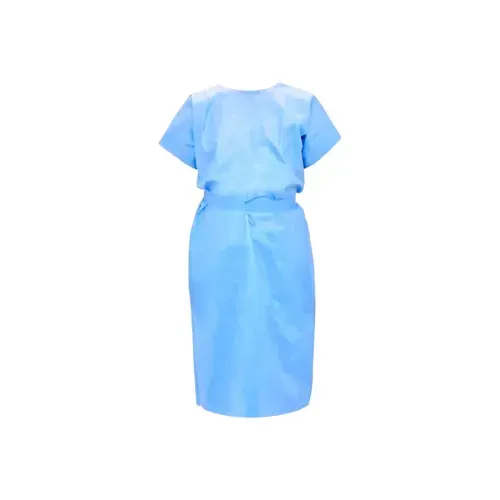 BATA QUIRURGICA MANGA CORTA AZUL ADULTOX