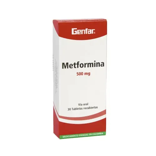 METFORMINA 500 MG * 30 TABX
