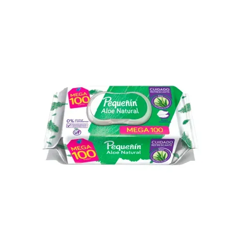PEQUEÑIN PAÑOS HUMEDOS ALOE * 100 UNDX