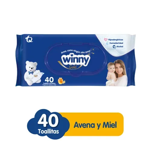 WINNY TOALLITAS AVENA Y MIEL *40 UNDX