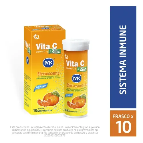 VITA C + ZINC EFERV MANDARINA * 10 TABX