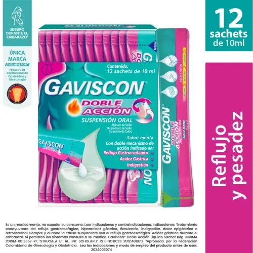 GAVISCON DOBLE ACCION * 12 S/SX