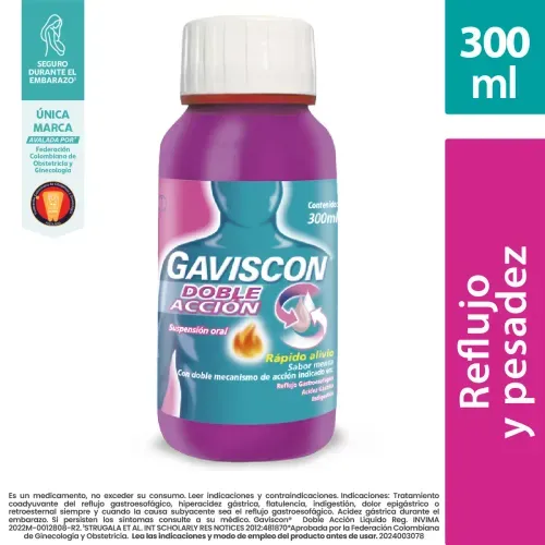 GAVISCON DOBLE ACCION SUSP * 300 MLX