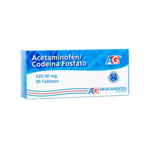 ACETAMINOFEN CODEINA 325/30MG * 30 TABX