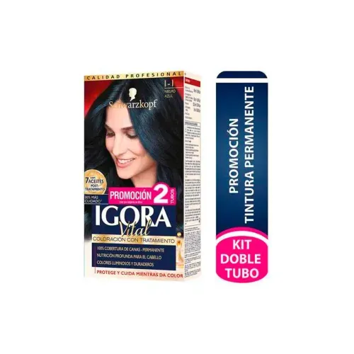 IGORA VITAL NEGRO AZUL 1-1 * 2 TUBOSX