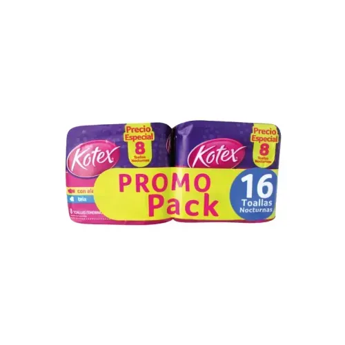 KOTEX TOALLA NOCTURNA * 16 UNDX