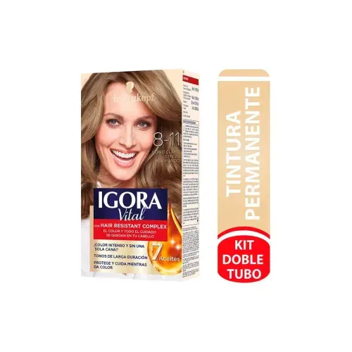 IGORA VITAL RUBIO CLARO CENIZO PROF *2 TUBOS 8-11X