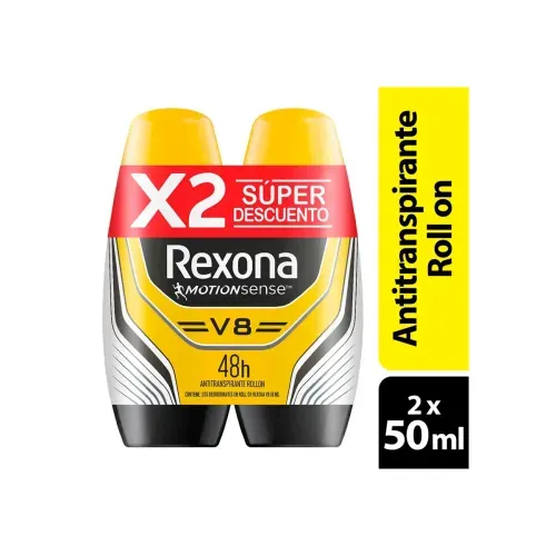 REXONA V8 ROLLON 2 UND * 50 MLX