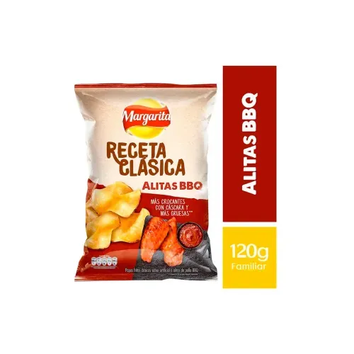 PAPAS MARGARITA RECETA CLASICA ALITAS BBQ * 120 GRX
