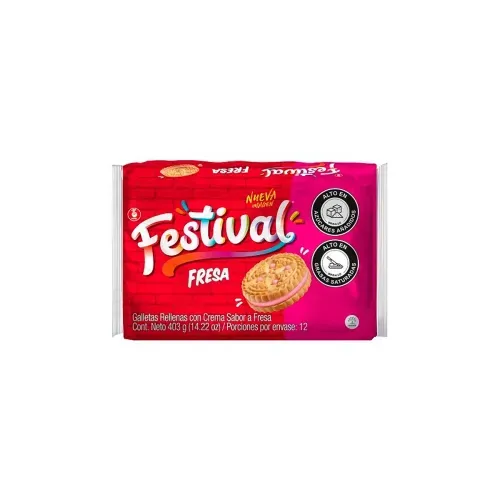 GALLETA FESTIVAL FRESA * 4 UNDX