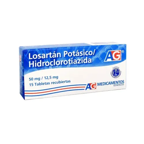 LOSARTAN 50 MG + HIDROCLOROTIAZIDA 12.5 MG * 15 TABX