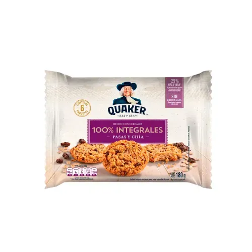 GALLETA QUAKER PASAS Y CHIA * 30 GRX