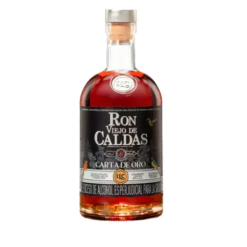 RON VIEJO DE CALDAS 8 AÑOS CARTA DE ORO * 750 MLX