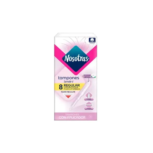 NOSOTRAS TAMPONES SENSITI-V APLICADOR REGULAR * 8 UNDX