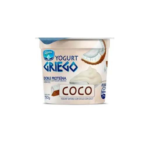 YOGURT GRIEGO COCO DOBLE PROTEINA *150 GRX