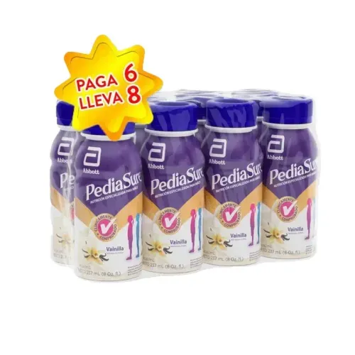 PEDIASURE LIQUIDO VAINILLA * 220 ML PAG 6 LLEVE 8X