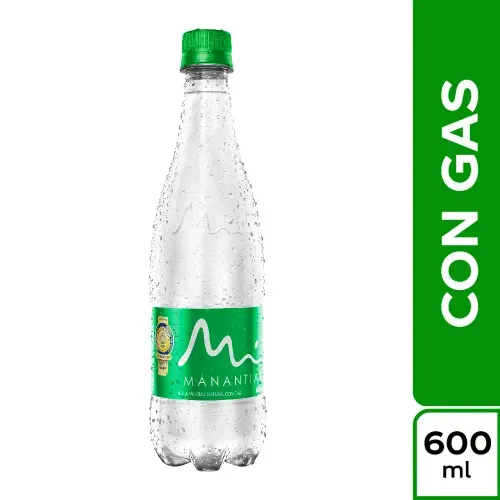 AGUA MANANTIAL CON GAS * 600 MLX