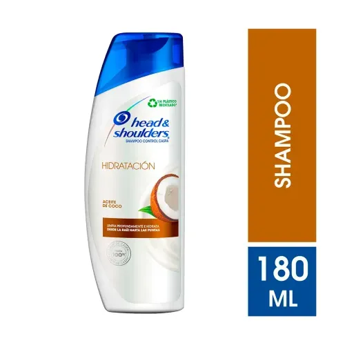 H & S SHAMPOO HIDRATACION ACEITE DE COCO * 180 MLX
