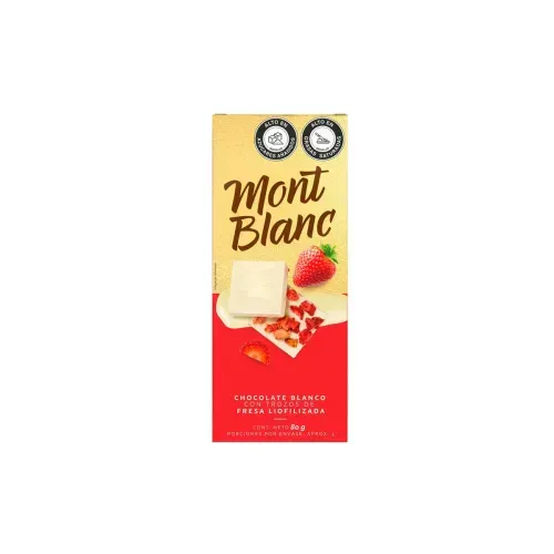 CHOCOLATE MONT BLANC BLANCO CON ALMENDRAS *22 GRX