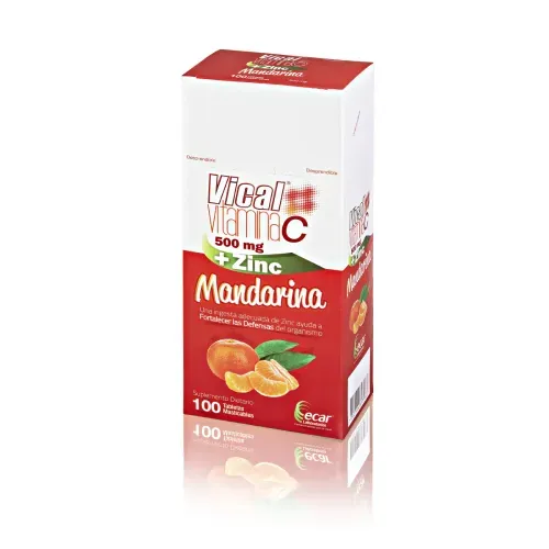 VITAMINA C + ZINC MANDARINA * 100 TABX
