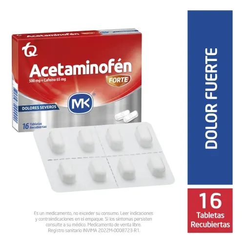 ACETAMINOFEN FORTE * 16 TABX
