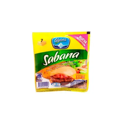 QUESO SABANA 7 TAJADAS * 91 GRX