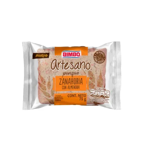 PONQUE BIMBO ARTESANO ZANAHORIA/ALMENDRAS * 75 GRX