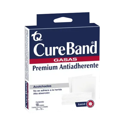 CUREBAND GASA ESTERIL 7.5 * 7.5 CM * 9 UNDX