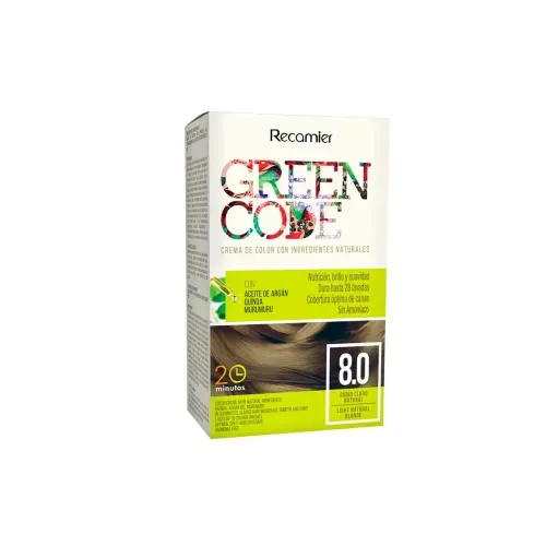 GREEN CODE KIT #8.0 RUBIO CLARO NATURAL *50GRX