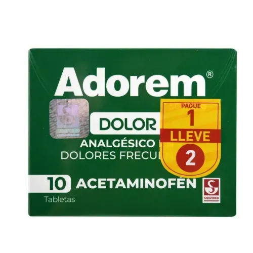 ADOREM 500 * 10 TAB PAGUE 1 LLEVE 2X