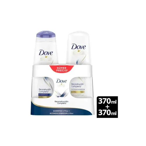 DOVE SHAMPOO + ACONDICIONADOR RECONSTRUCCION COMPLETA * 370 MLX