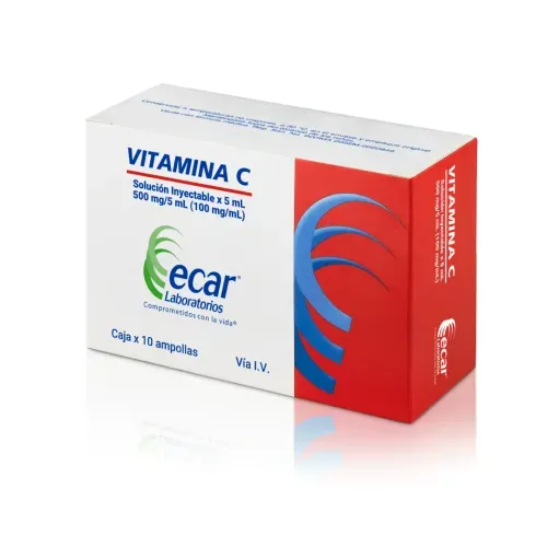VITAMINA C 500MG/5ML * 10 AMPX
