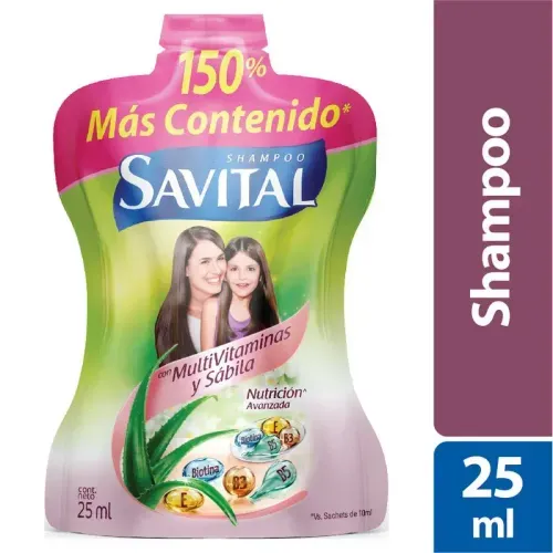 SAVITAL SHAMPOO MULTIVITAMINAS Y SABILA *25 MLX
