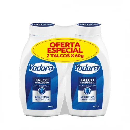 YODORA TALCO 60 GR * 2 UND PRECIO ESPECIAL