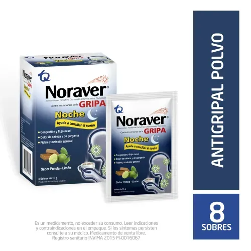 NORAVER GRIPA NOCHE * 8 S/SX