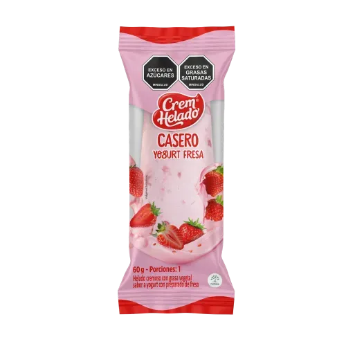 HELADO CASERO YOGURT FRESA * 60 GRX